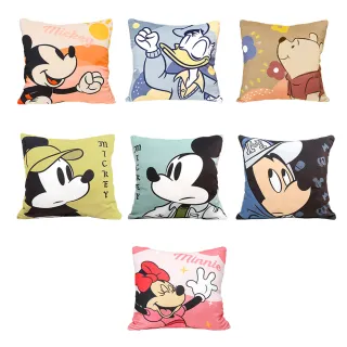【Disney 迪士尼】經典迪士尼卡通水晶絨抱枕45X45cm(靠枕)