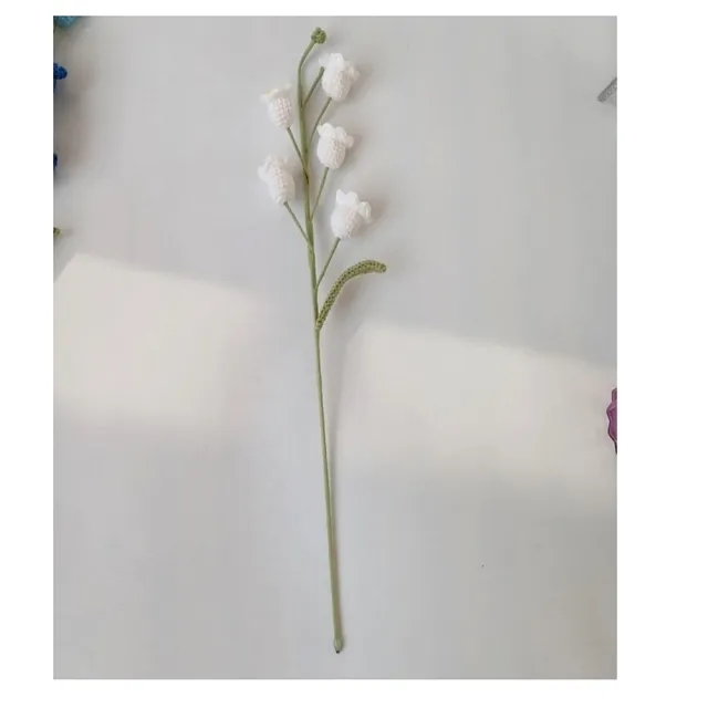 【JEN】手工編織毛線鈴蘭花一支入(4色可選)
