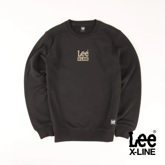 【Lee 官方旗艦】男裝 長袖厚T / 系列LOGO 印花 氣質黑 標準版型 / X-LINE 系列(LL220401K11)