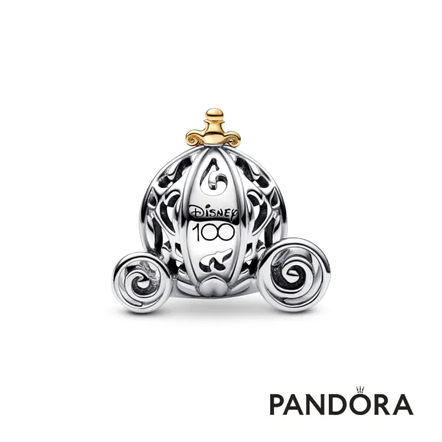 【Pandora官方直營】Disney 100週年紀念套組-手鏈+南瓜車串飾