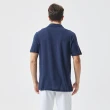 【NAUTICA】男裝 簡約素面休閒短袖POLO衫(深藍)