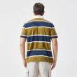 【NAUTICA】男裝 時尚造型撞色條紋短袖POLO衫(藍綠)