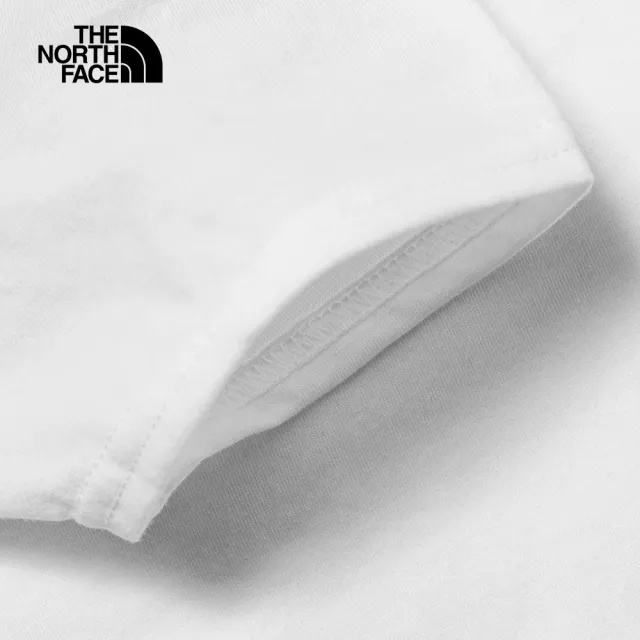 【The North Face 官方旗艦】北面兒童白色品牌標誌印花短袖T恤｜82TPVV5