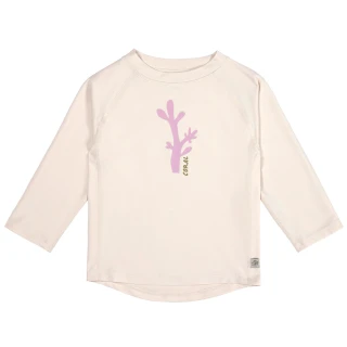 【Lassig】嬰幼兒抗UV長袖泳裝上衣-玫粉珊瑚(2023款式)