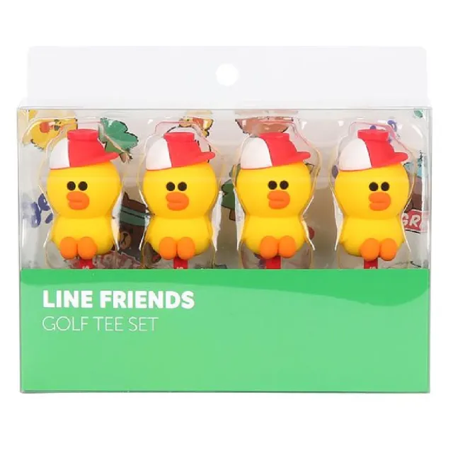 【LINE FRIENDS】莎莉高爾夫球梯4支組(可愛造型的配件)