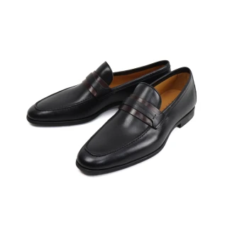 【MAGNANNI】西班牙手工典雅便士樂福鞋 黑色(23822-BL)