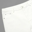 【OUWEY 歐薇】率性俐落抽鬚八分微喇牛仔褲(白色；S-L；3232328628)