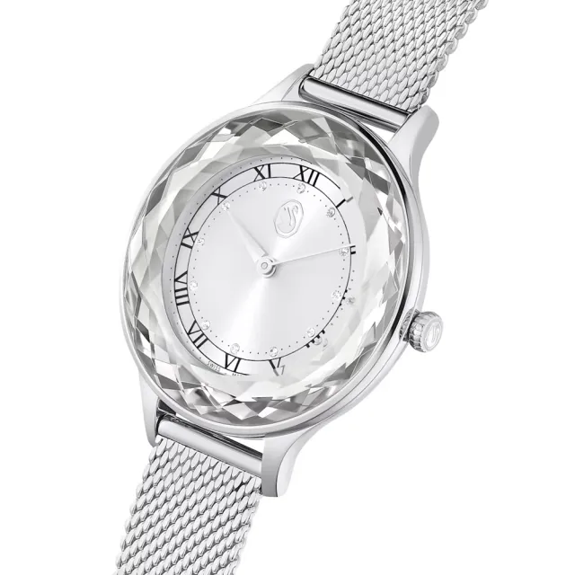 【SWAROVSKI 施華洛世奇】Octea Nova 簡約優雅腕錶(5650039/銀色33mm)