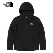 【The North Face 官方旗艦】北面男款黑色防風防潑水休閒連帽外套｜7WD1JK3