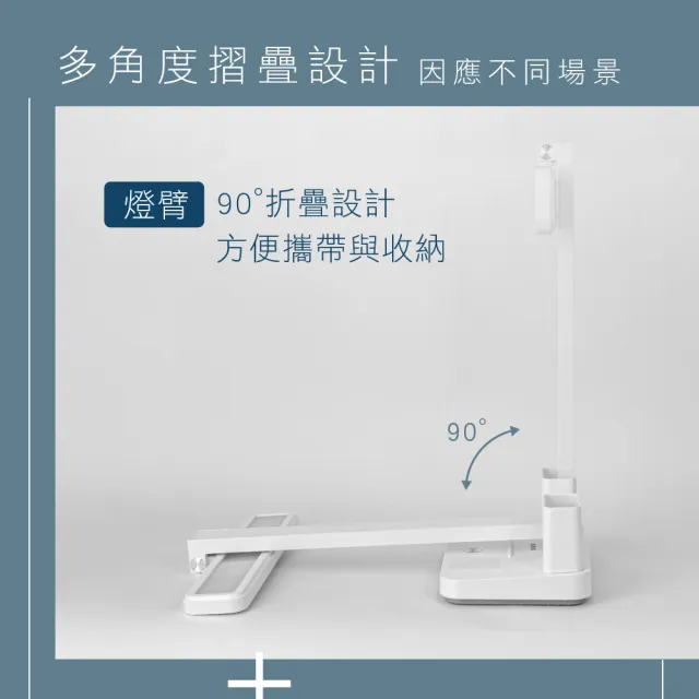 【KINYO】多功能雙筆筒折疊檯燈(PLED-4202)