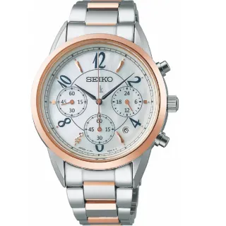 【SEIKO 精工】LUKIA 太陽能三眼計時女錶/36.4mm/SK035(V175-0EX0KS)