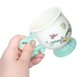 【小禮堂】Disney 迪士尼 小美人魚 造型陶瓷茶杯 350ml - 白綠海星款(平輸品)