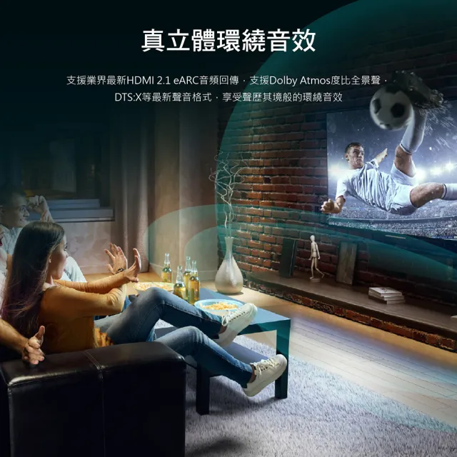 【Philips 飛利浦】超值2入組-HDMI 2.1 公對公 3m 4K120Hz 旗艦款鋁合金影音傳輸線(SWV9130)