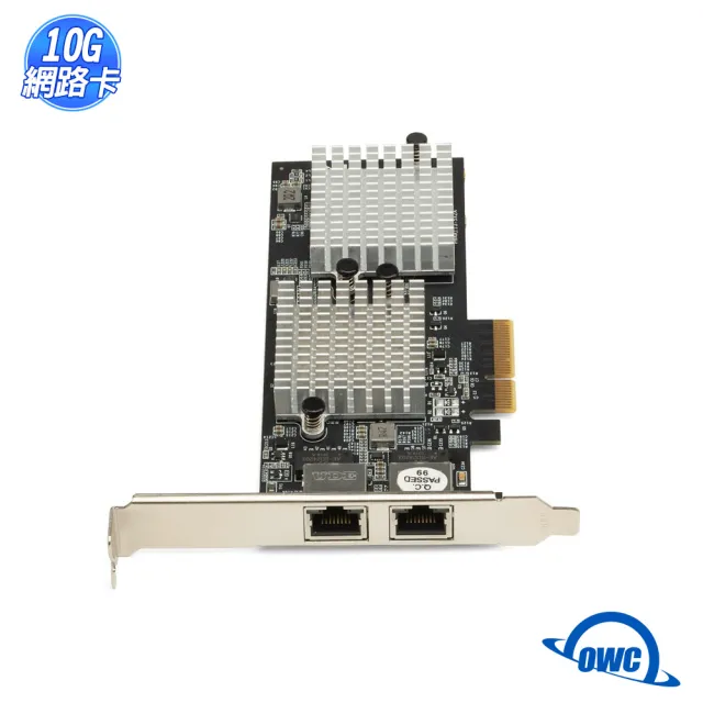 【OWC】2-Port PCIe 10G 網路卡(為您的 Mac、PC 或共享存儲解決方案添加 10Gb/s 以太網速度。)