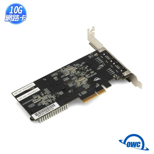 【OWC】2-Port PCIe 10G 網路卡(為您的 Mac、PC 或共享存儲解決方案添加 10Gb/s 以太網速度。)