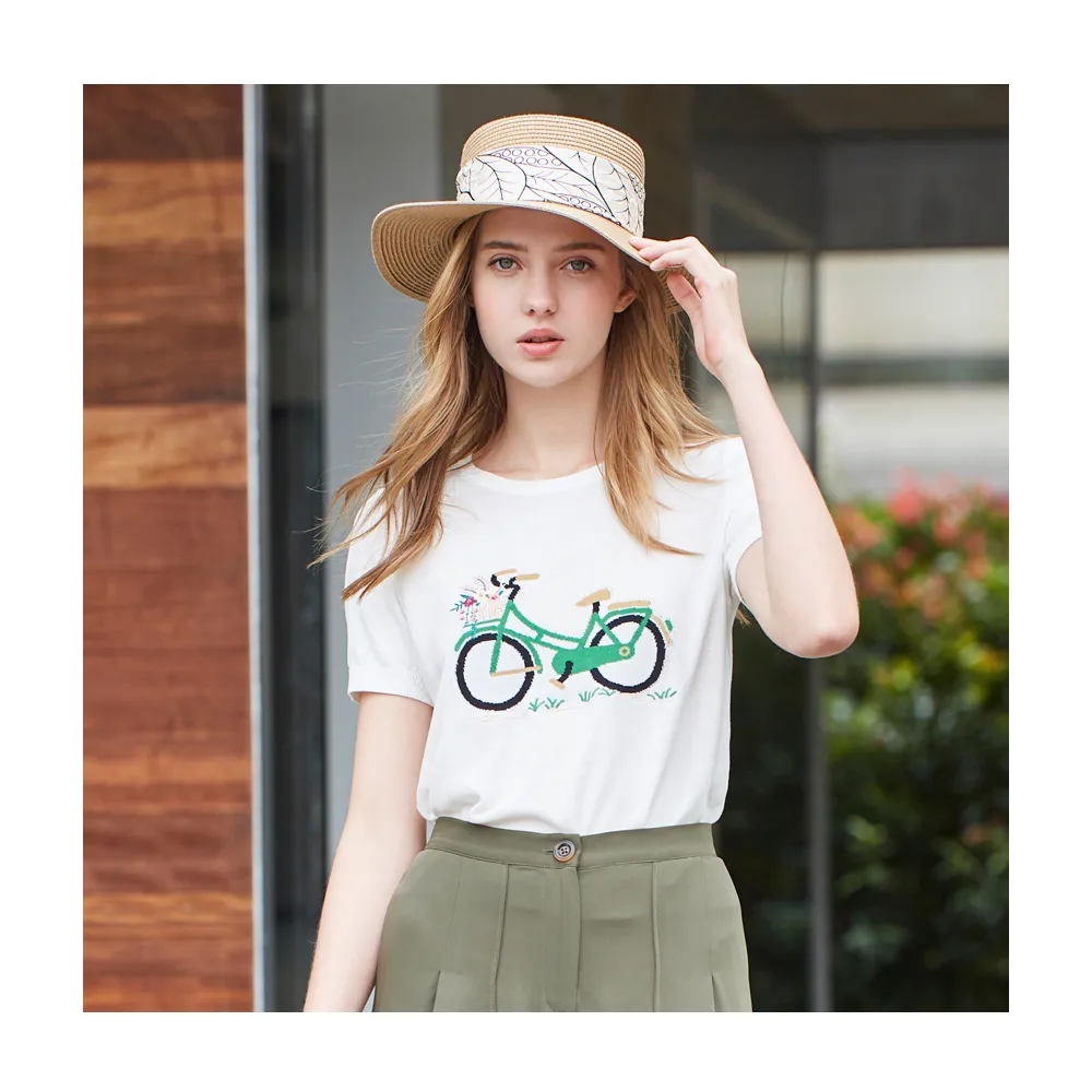 【en-suey 銀穗】休閒風腳踏車針織衫-女