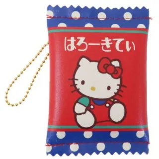 【小禮堂】Hello Kitty 造型皮質零錢包吊飾 - 復古系列(平輸品)