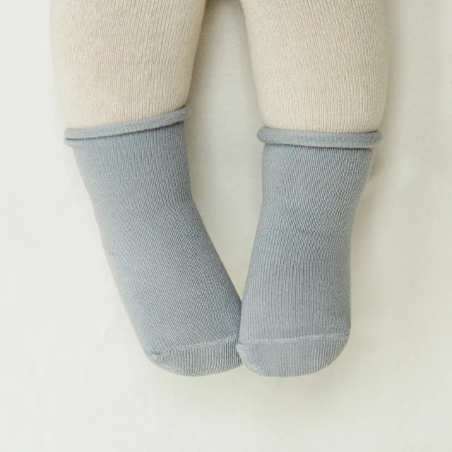【Happy Prince】韓國製 Joy莫蘭迪純色捲邊嬰兒童中筒襪(寶寶襪子高筒襪半統襪長襪短襪)