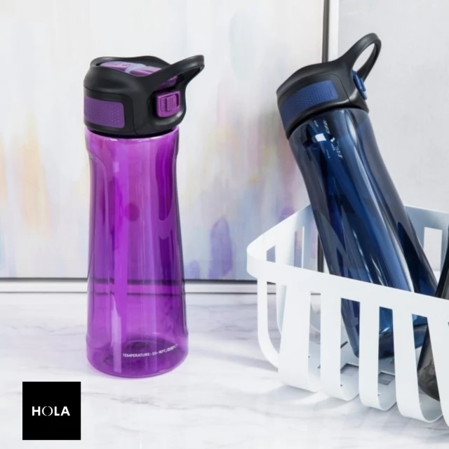 【HOLA】潔爾彈蓋吸管耐用型隨手瓶-670ml紫