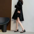 【WYPEX】現貨+預購 復古法式真皮瑪莉珍涼鞋女 雙帶氣質粗跟高跟鞋女(3色)