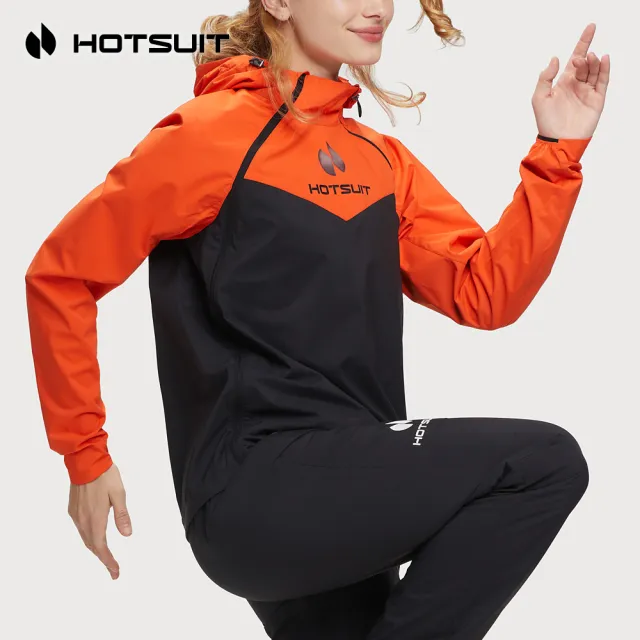 【HOTSUIT】904Pro 梭織暴汗服女裝套-橙紅+礦物黑-621613904-RO/MD