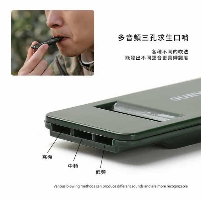 三頻戶外救生口哨10入組(防狼口哨/指揮交通/露營/登山/戶外急救哨/地震救災哨子)