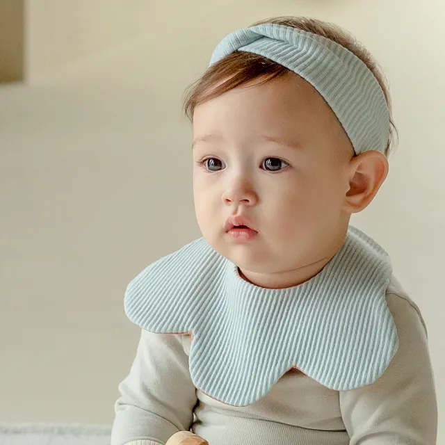 【Happy Prince】韓國製 Fleecy馬卡龍雙面嬰兒童花瓣圍兜(寶寶口水巾花朵花形)