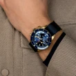 【Rado 雷達表】Captain Cook 庫克船長青銅三眼計時機械錶-藍43mmR05(R32146208 附藍織物錶帶和皮錶帶各一)
