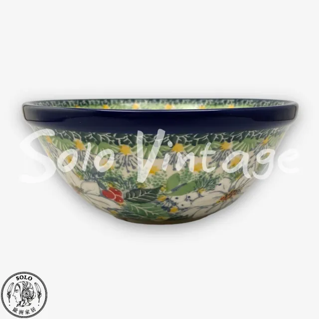 【SOLO 波蘭陶】波蘭製 CA 波蘭陶 14CM 丼飯碗 白色聖誕紅系列 CERAMIKA ARTYSTYCZNA