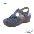 【J&H collection】復古鏤空黏貼厚底涼鞋(現+預  粉色 / 棕色 / 藍色)
