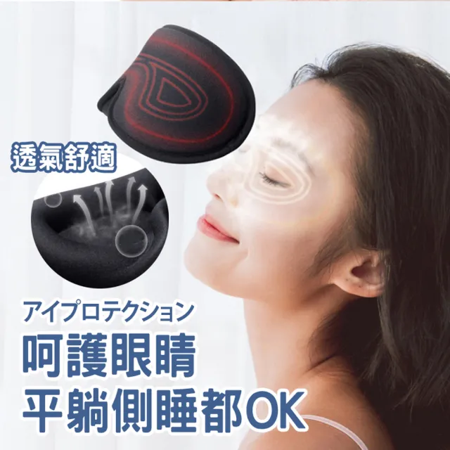 【Saikoyen】舒眠3D立體遮光眼罩1入(旅行 遮光 紓壓 眼罩 出國)