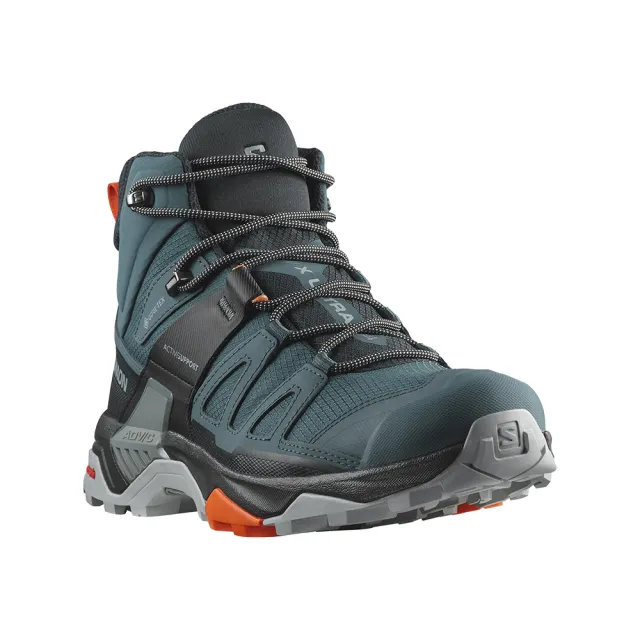 【salomon官方直營】男 X ULTRA 4 Goretex 中筒登山鞋(觀星藍/黑/緋紅色)