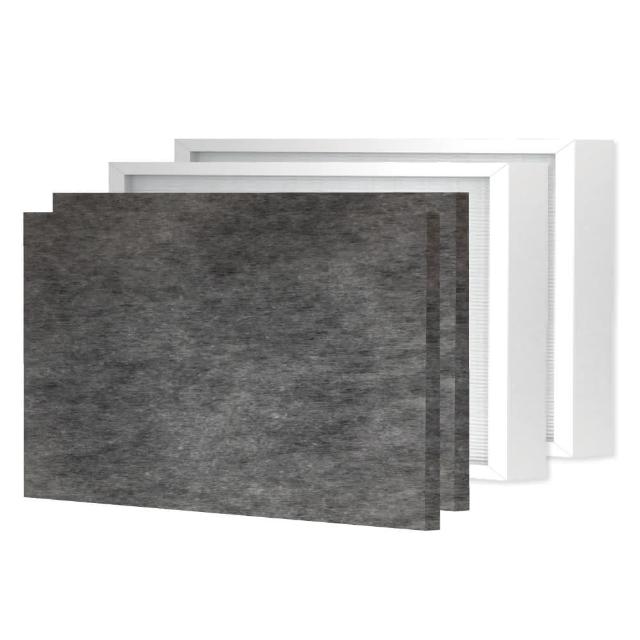 【Qlife 質森活】2+2組HEPA+異味吸附劑濾網(適用Honeywell HAP-16600-TWN)