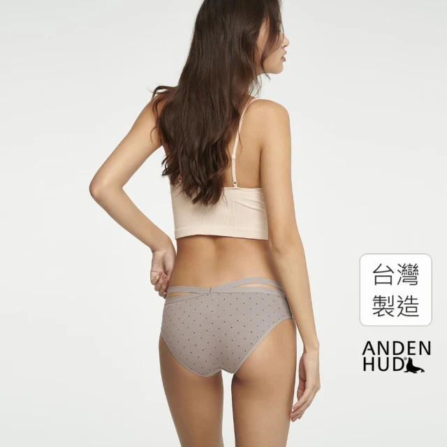 【Anden Hud】Romantic．交叉美臀低腰三角內褲 純棉台灣製(可可歐蕾-點點)