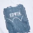 【EDWIN】男裝 人氣復刻款 牛仔印花LOGO短袖T恤(白色)
