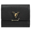 【Louis Vuitton 路易威登】LV M68587 Capucines XS 金屬LOGO牛皮三折零錢小短夾(現貨)