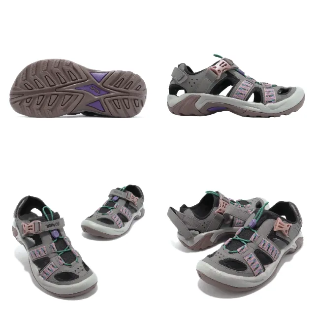 【TEVA】涼鞋 Omnium W 灰 紫 粉紅 護趾 水陸機能 戶外 排水設計 可調 女鞋(6154SIPL)