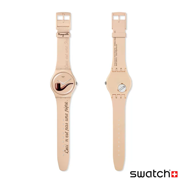 【SWATCH】藝術之旅系列 馬格利特-形象的叛逆 原創系列 手錶 瑞士錶 錶(41mm)