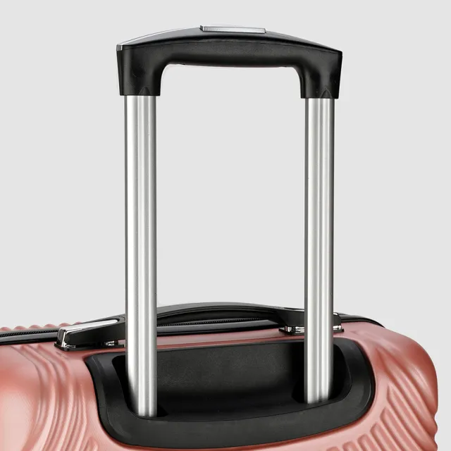 【disegno】20+24吋極地迴旋拉鍊旅行行李箱兩件組-玫瑰金