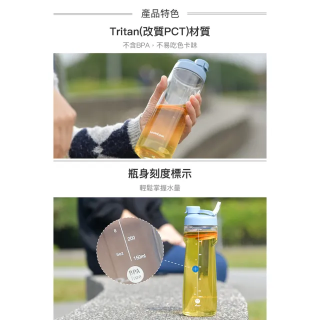 【LocknLock樂扣樂扣】官方直營 買一送一-Tritan簡約好握隨身水瓶730ml(二色任選/運動水壺)