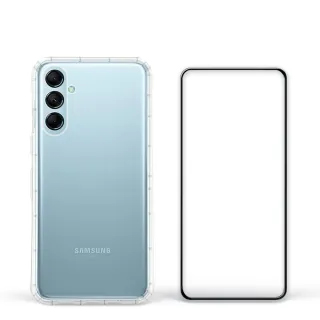 【Meteor】Samsung Galaxy M14 5G 手機保護超值2件組-活動品(透明空壓殼+鋼化膜)