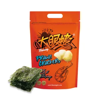 【大眼蝦 蝦肉餅】鹽烤海苔 袋裝蝦餅 100g x3入組(鹽烤海苔x1+口味任選2入)