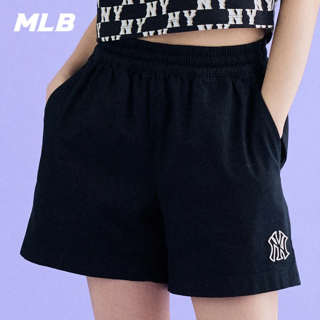 MLB 女版休閒短褲 紐約洋基隊(3FSMB0433-50BKS)