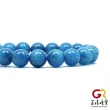【正佳珠寶】藍磷灰 深邃藍 8.8-9.2mm 藍磷灰手珠｜日本彈力繩(藍色磷灰石 自然原礦寶石)
