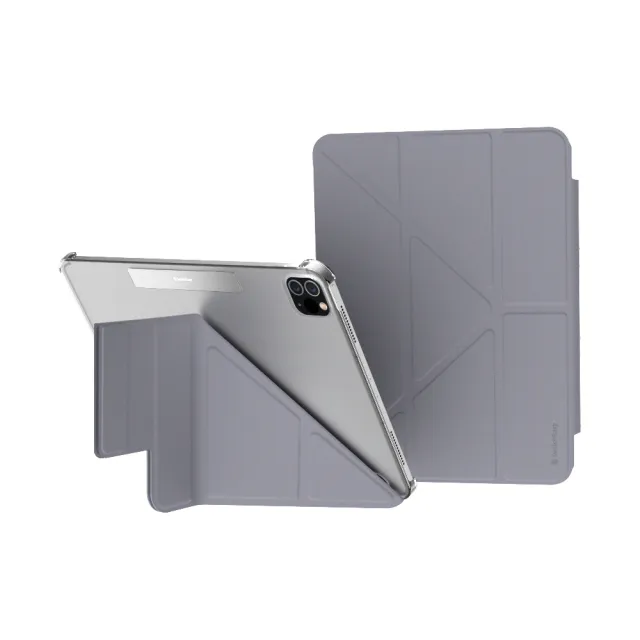 【SwitchEasy 魚骨牌】2024 iPad Air 11吋 Origami Nude 多角度透明保護殼(支援2022 Pro11/Air 10.9)
