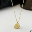 【JC Collection】水滴形潮流個性字母牌純銀項鏈(金色、銀色)