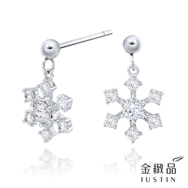 【金緻品】雪花 925純銀耳環(抗過敏 不生鏽 非鍍銀 水鑽 閃亮 雪精靈 結晶 氣質)