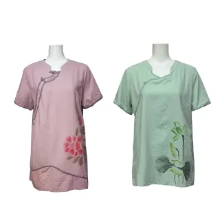 【花鈿】盤釦手繪長版上衣二入(WK9367.72)