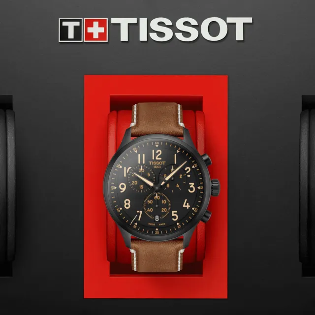 【TISSOT 天梭 官方授權】CHRONO XL 韻馳系列 三眼計時腕錶 禮物推薦 送禮首選(T1166173605203)