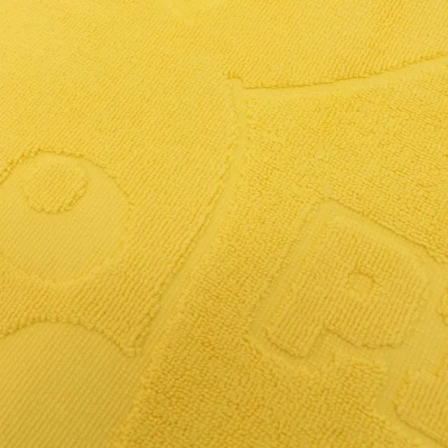 【小禮堂】寶可夢 皮卡丘 黃半臉款 毛巾布雙面腳踏墊/吸水地墊(平輸品)